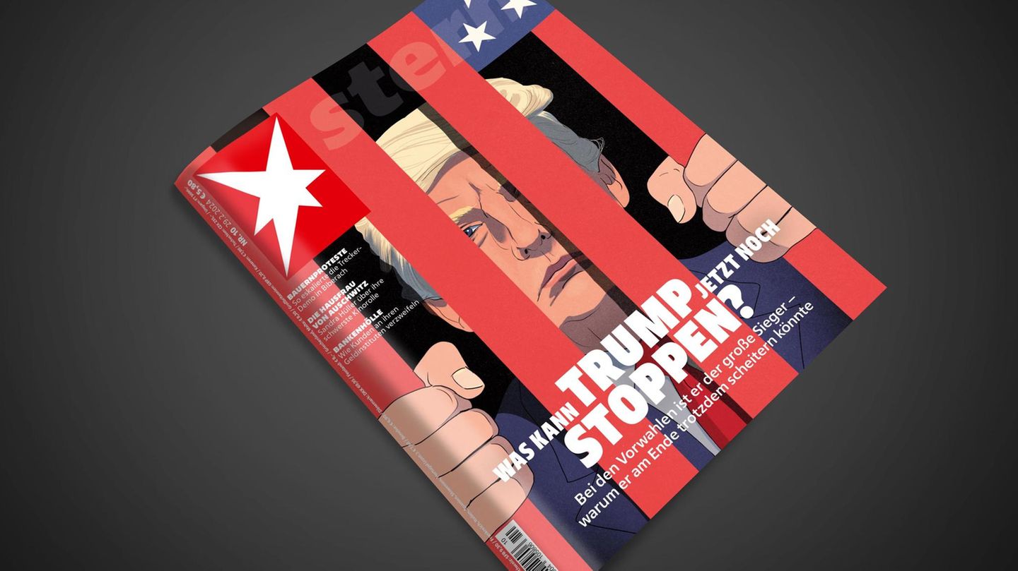 Das Cover des aktuellen stern zeigt eine Illustration von Donald Trump