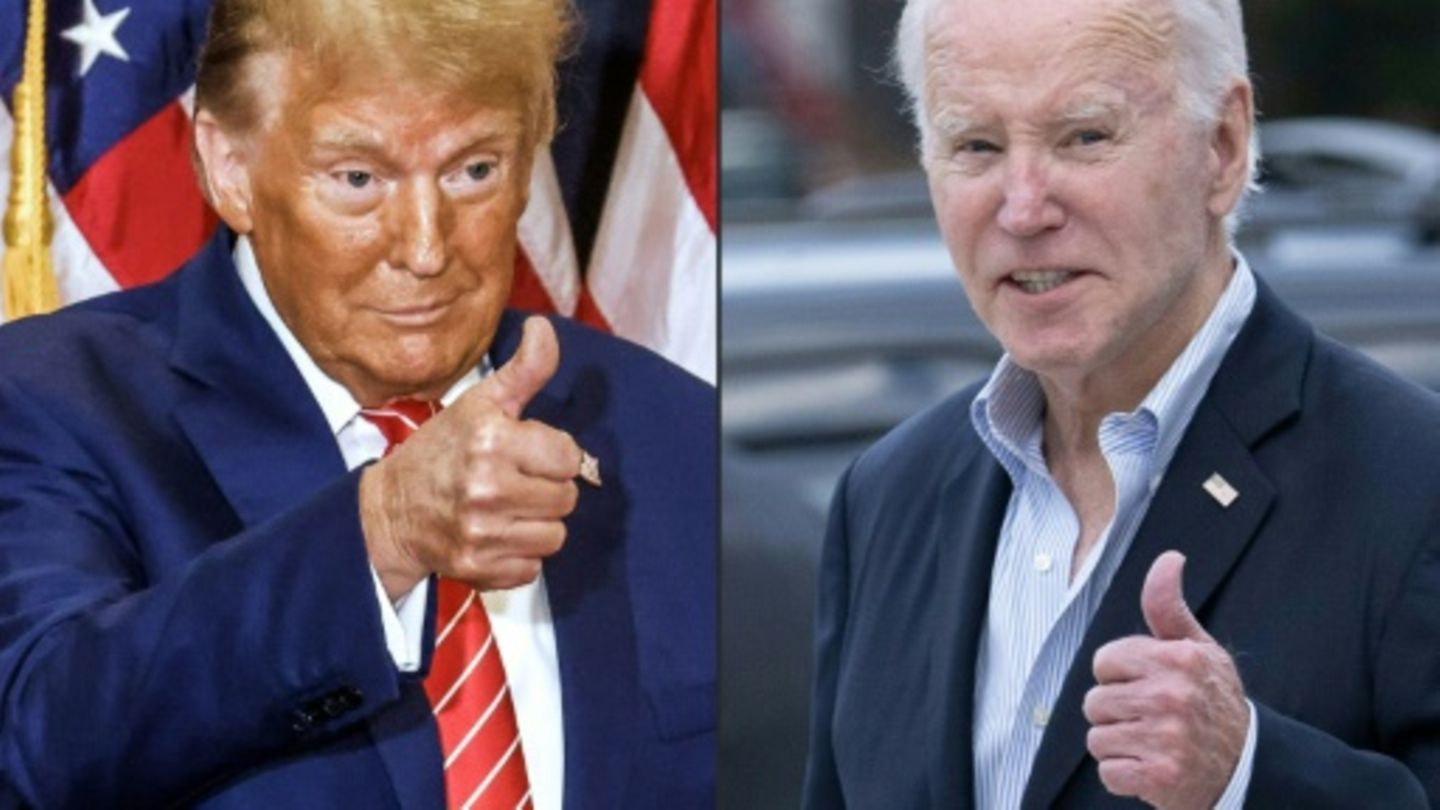 Rivalen Trump (l.) und Biden